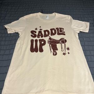Saddle Up Women's Short Sleeve Tee - Cream